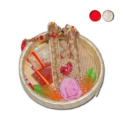 "Rakhi Thali - RT-2050 A -code 004 - Click here to View more details about this Product